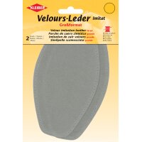 KLEIBER Patch imitation cuir velours, 185x95 mm, brun foncé