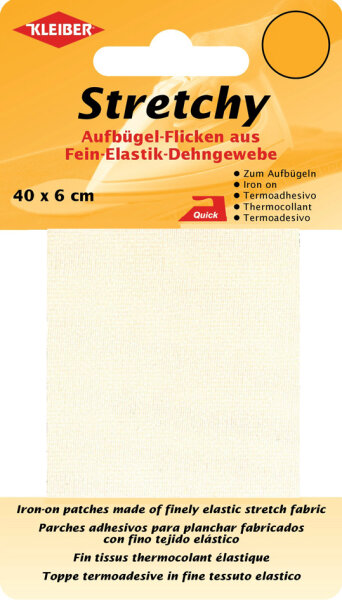KLEIBER Stretchy-Bügel-Flicken, 400 x 60 mm, creme