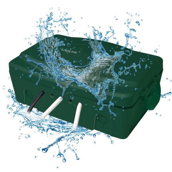 LogiLink Aussen-Elektronikbox, wetterfest, IP54, gr&uuml;n