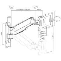 DIGITUS Support mural universel pour écran