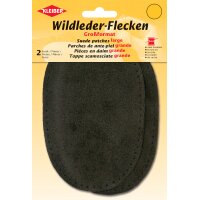 KLEIBER Patch à coudre en daim, 155 x 100 mm, brun foncé