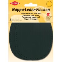 KLEIBER Patch en cuir nappa, 125 x 100 mm, noir
