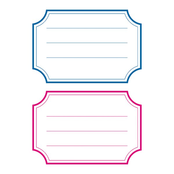 HERMA Buchetiketten, rote Randgestaltung, 82 x 55 mm