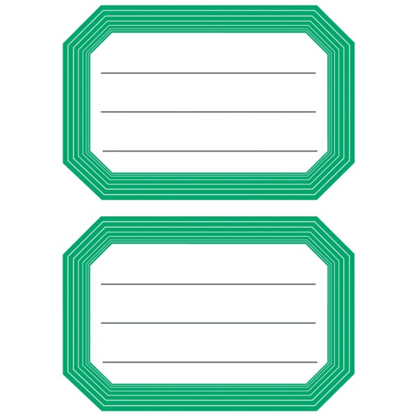HERMA Buchetiketten, rote Randgestaltung, 82 x 55 mm