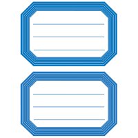 HERMA Buchetiketten, blaue Randgestaltung, 82 x 55 mm
