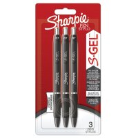 Sharpie Gelschreiber S-GEL, 0,7 mm, schwarz, 3er Blister