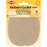 KLEIBER Patch imitation cuir velours, 130x100 mm, taupe