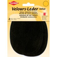 KLEIBER Patch imitation cuir velours, 130x100 mm, brun...