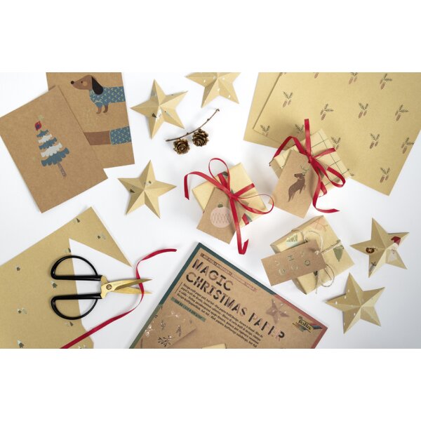 folia Bloc de papier kraft MAGIC CHRISTMAS PAPER, A4