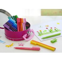 FABER-CASTELL Fasermaler CONNECTOR PEN, 33er Handtasche