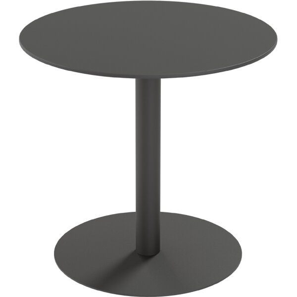 PAPERFLOW Table de jardin CROSS, diamètre: 800 mm, gris