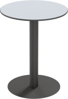 PAPERFLOW Table de jardin CROSS, diamètre: 800 mm, noir