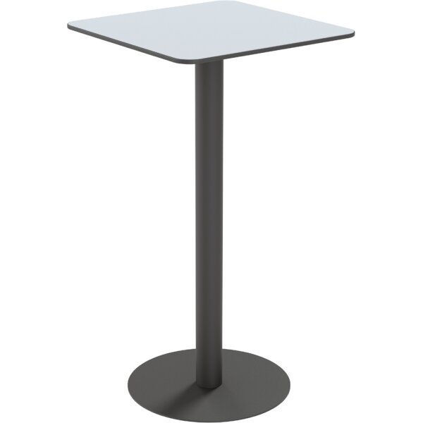 PAPERFLOW Table haute jardin CROSS, (L)600 x (P)600 mm, gris