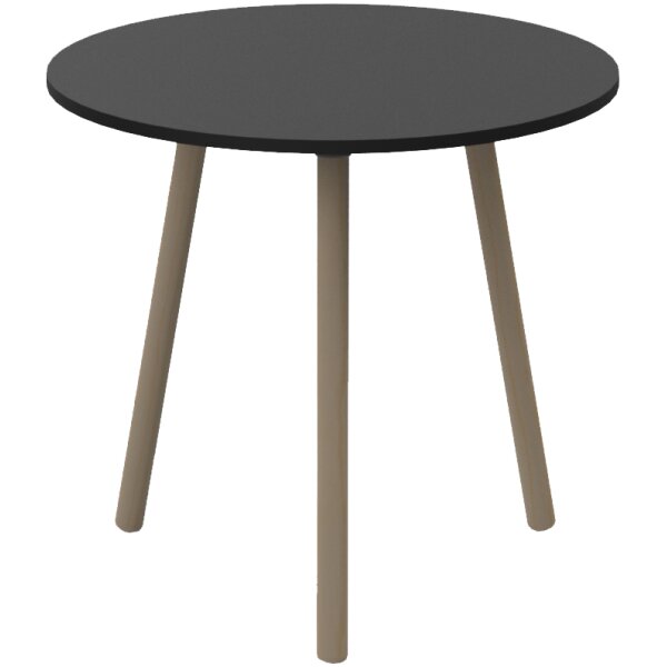 PAPERFLOW Table de bistrot PALOMBA, (L)800 x (P)800 mm, noir