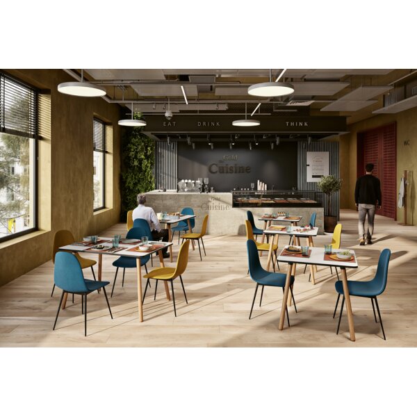 PAPERFLOW Table de bistrot PALOMBA, (L)800 x (P)800 mm, noir