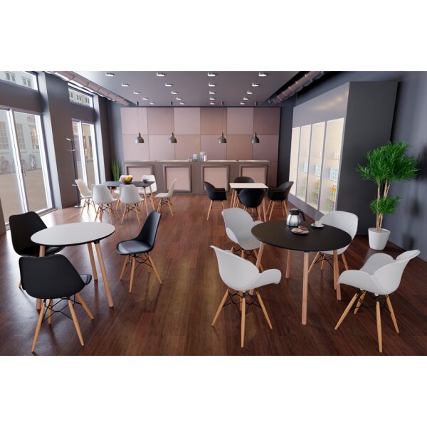 PAPERFLOW Table de bistrot PALOMBA, (L)800 x (P)800 mm, noir