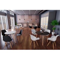 PAPERFLOW Table de bistrot PALOMBA, (L)800 x (P)800 mm, noir