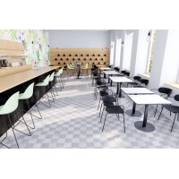 PAPERFLOW Bistrotisch Mezzo, Durchmesser: 800 mm, weiss