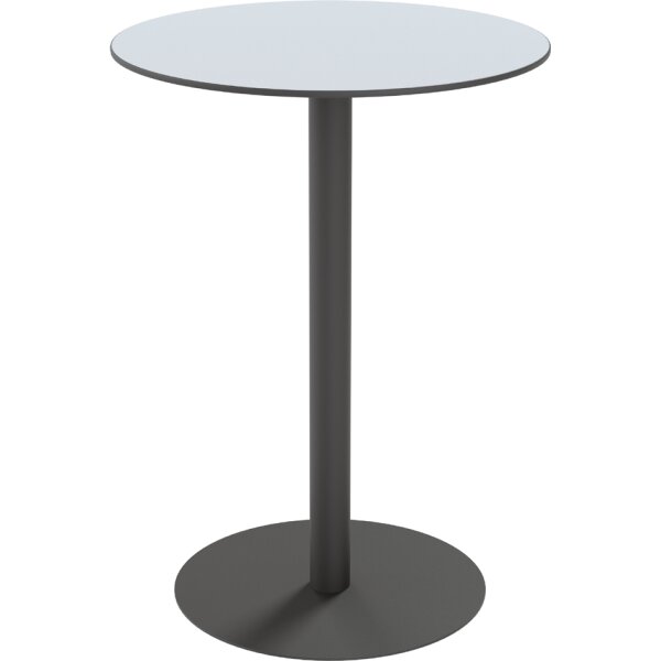 PAPERFLOW Table haute jardin CROSS, (L)800 x (P)800 mm, noir