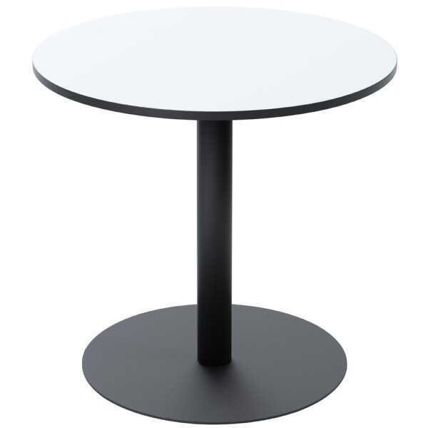 PAPERFLOW Table de bistrot Mezzo, (L)800 x (P)800 mm, blanc