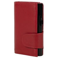 CLICKSAFE Porte-monnaie avec porte-cartes, cuir Nappa, noir/