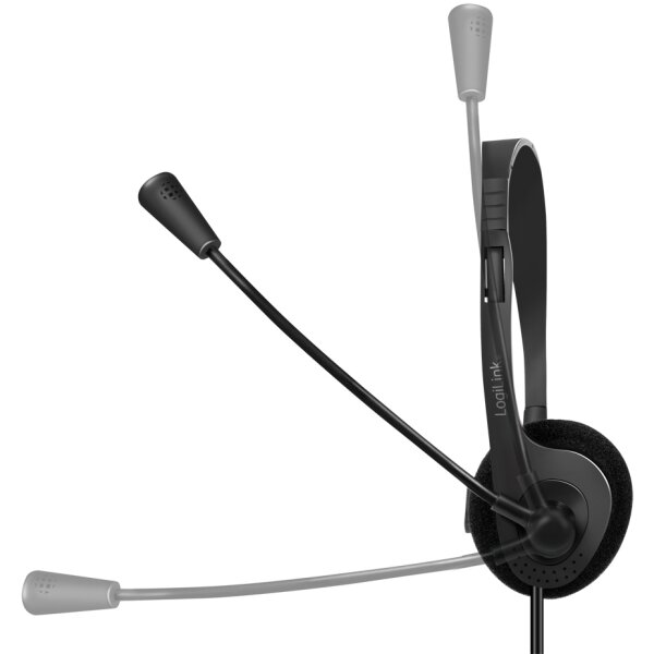 LogiLink Casque mono, avec microphone, prise jack 3,5 mm