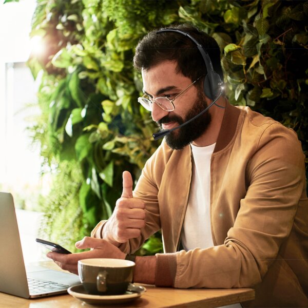 LogiLink Casque mono, avec microphone, prise jack 3,5 mm