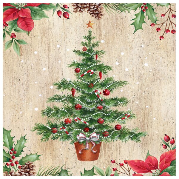 PAPSTAR Serviette à motif de Noël Forest Snowmen