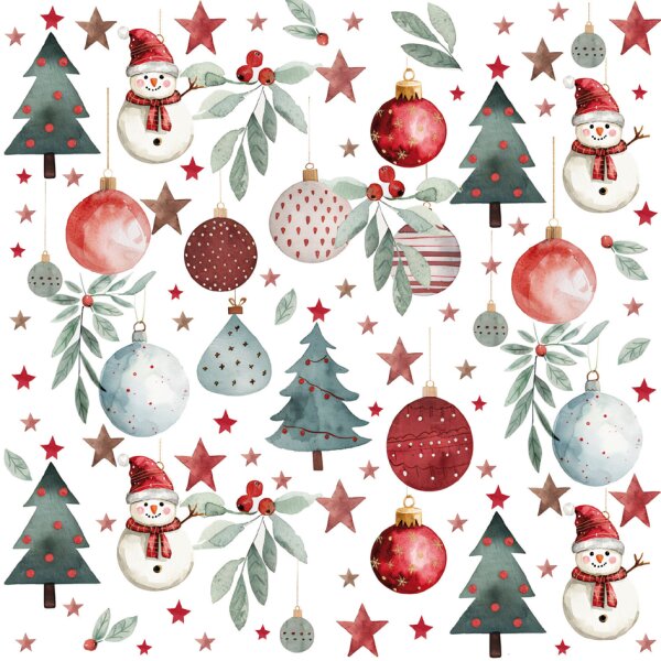 PAPSTAR Serviette à motif de Noël Forest Snowmen