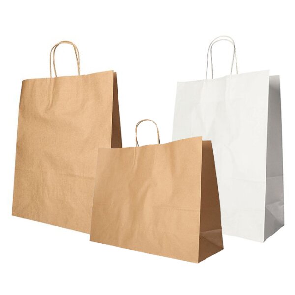 PAPSTAR Papier-Tragetasche, 410 x 350 x 140 mm, braun
