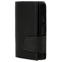 CLICKSAFE Porte-monnaie avec porte-cartes, simili cuir, brun