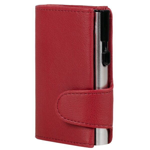 CLICKSAFE Porte-monnaie avec porte-cartes, simili cuir, noir