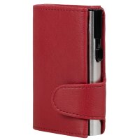 CLICKSAFE Porte-monnaie avec porte-cartes, simili cuir, noir