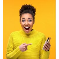 CLICKSAFE Porte-monnaie avec porte-cartes, simili cuir, noir