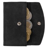 CLICKSAFE Porte-monnaie avec porte-cartes, simili cuir, noir