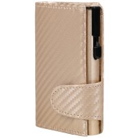 CLICKSAFE Porte-monnaie avec porte-cartes, simili cuir, noir