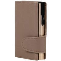 CLICKSAFE Porte-monnaie avec porte-cartes, simili cuir, noir