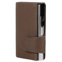 CLICKSAFE Porte-monnaie avec porte-cartes, simili cuir, noir