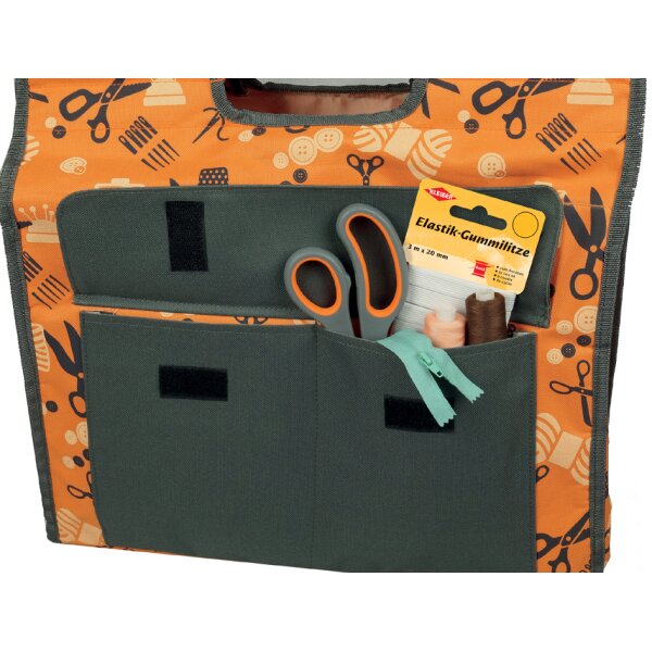 KLEIBER Sac pour machine &agrave; coudre, orange/gris
