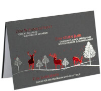 RÖMERTURM Weihnachtskarte Rote Hirschfamilie