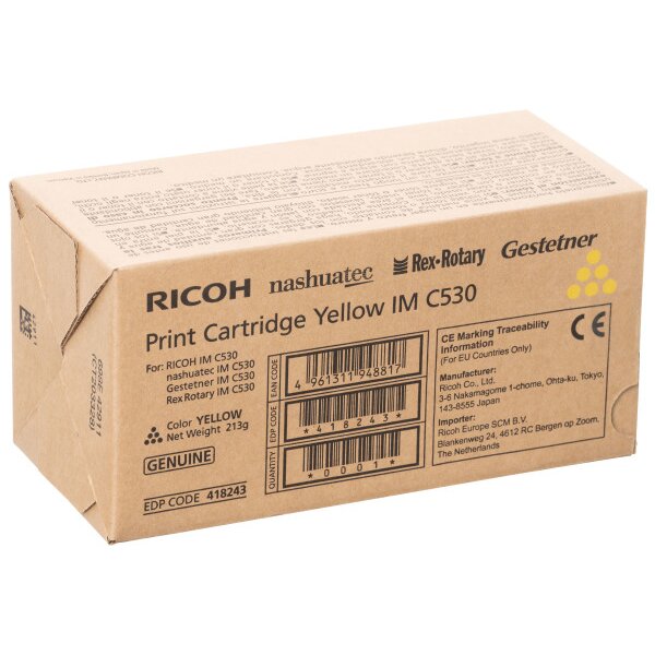RICOH Toner yellow 418243 IM C530 18000 Seiten
