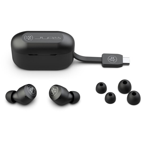 JLAB Go Pop+ Earbuds IEUEBGAIRPOPRBLK124 True Wireless, Black