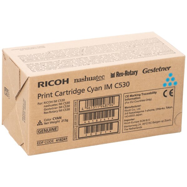 RICOH Toner cyan 418241 IM C530 18000 pages