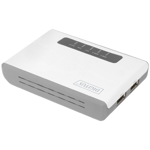 DIGITUS Serveur r&eacute;seau multifonctions sans fil 2 ports USB