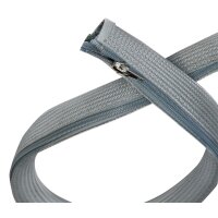 LogiLink Kabelschlauch mit Reissverschluss, 1,0 m, grau