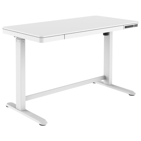 DIGITUS Bureau assis-debout, (L)1.200 mm, blanc