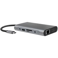 LogiLink Station daccueil USB 3.2, 10 ports, USB-C, argent