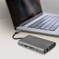 LogiLink Station daccueil USB 3.2, 10 ports, USB-C, argent