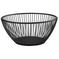 APS Corbeille à pain & à fruits SVART, rond, 175 mm, noir