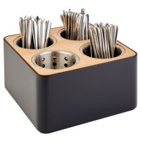 APS Range-couverts, à 4 compartiments, bois/plastique